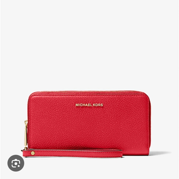 Michael Kors Accessories - Michael Kors Scarlet Wristlet with Gold Details